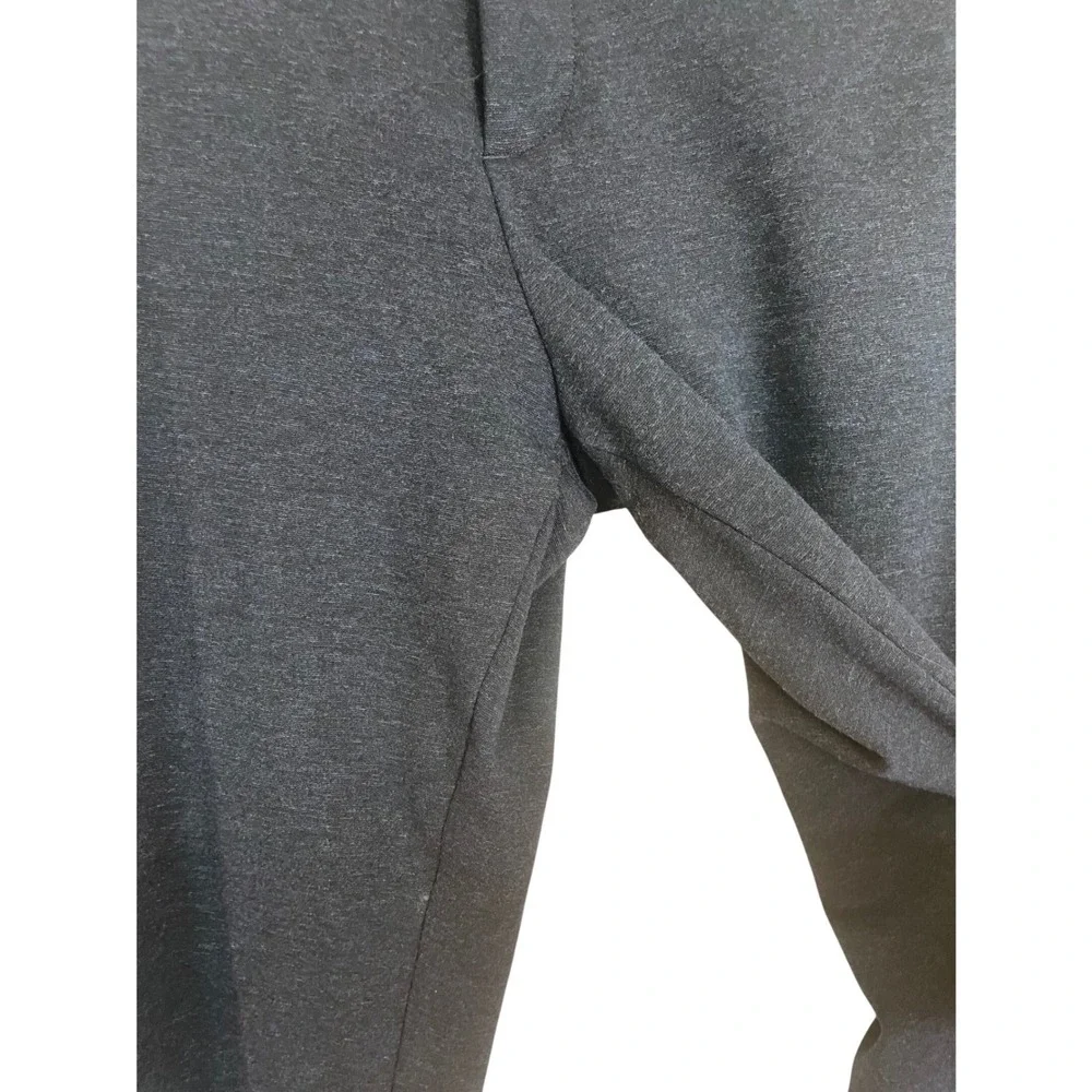 Express Mens Performance Heather Blue Stretch Dress Pants Flat Front Size 34X32